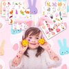 8 Sheets (96PCS) Bunny Tattoo Stickers Themed Birthday Party Supplies Decorations Favors Decor for Kids Girls Boys Gifts Classroom School Prizes Rewards