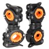 Vonpri [2 Pack] Flashlight Holder, Mount Bicycle Mounting Bracket Flashlight Holder Torch Clip 360º Rotation (Orange)