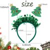 XIELIME Christmas Tree Headband Green Xmas Tree Hair Hoop Glitter Green Tassel Head Bopper Christmas Tree Hairband with Small Bell Design Headwear for Women Girls Kids Festival Headdress Accessories