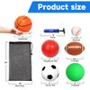 GSE Games & Sports Expert 6 Pack Sports Balls with Pump & Mesh Bag, Included 5" Basketball, 5" Volleyball, 5" Soccer Ball, 5" Playground Ball, 6.5" Football & 2.75" Baseball