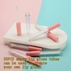 KaiLeQi 10cm Empty Lip Gloss Tubes With Wand Lipgloss Tubes Cute With Pink Lids Lip Balm Bulk Refillable Cosmetic Containers Diy Lip Gloss Making Kit（20pcs）