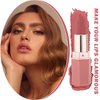 QIUFSSE 2PCS Matte Nude Lipstick Natural Moisturizing Labiales Long-lasting Waterproof Velvet Lip Gloss for Women and Girls-01 Honey peach