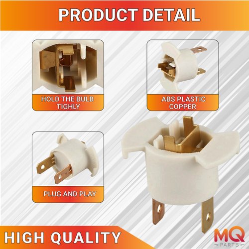 MQparts 33116-SD4-961 H1 LED Headlight Bulb Sockets Holder Compatible with Prelude Acura Front Honda CR-V 2005-2006 - Replaces 33116-SD4-961 33116SD4961