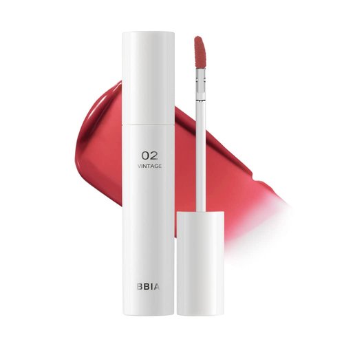 BBIA Glow Lip Tint – Lip Plumping, Volume Up Glossy Lip Stain, Naturally Moisturize, Lightweight, Long-Lasting, Vivid Color, Comfortable Glowy Texture, Non-Sticky, Non-Dry, 3.2g (#02 VINTAGE)