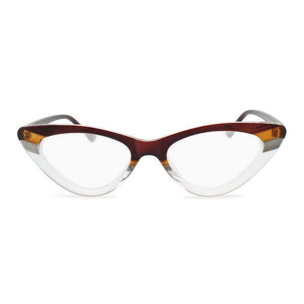 Brown Stripes Cat Eye Reading Glasses for Women to Look Stylish, Fashionable with High Vision- Comfortable for All Face Shape Womens Reading Glasses -Solid & Sturdy Reader - 2.75 Reading Glasses Women