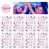 Era's Party Temporary Tattoos for Fans - 8 Sheets 200 Styles Iridescent Music Themed Birthday Party Decorations Female Pop Singer Album Hand Face Fake Tattoo Stickers for Concert Decor Favors Supplies
