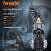 PleySyncz Halloween Haunted Mansion House Building Kit, Before Christmas Building Blocks Set with Glowing Lighting, for Fans and Kids (766pcs)