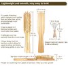 Hair Brush Set for Women & Men, Natural Bamboo Bristles Wet Dry Flat Paddle Detangling Bamboo Brushes Fit All Types Hair, Brush Cleaner Tool included - 3 Pack