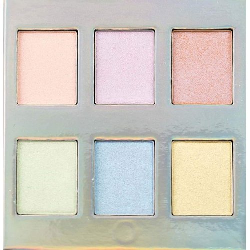 Highlighter Makeup Eyeshadow Pallet - Holographic Eyeshadow Make up Pallets for Women - Makeup Highlighter for face & body - Naked Cosmetics Holographic Highlighter Palette 6 Shades