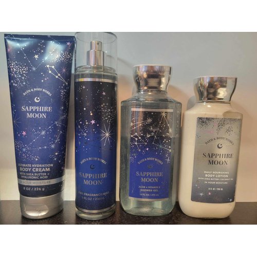 Generic 4 Bath SAPPHIRE MOON Mist Body Cream Lotion Shower Gel Full Set