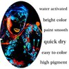 MEICOLY Glow UV Blacklight Face Paint, 8 Bright Colors Neon Fluorescent Rave Body Paint Palette,Water Activated Eyeliner,Water Based Glow In The Dark Halloween Washable for Kids Adult Body Painting