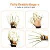 Thafikzi Halloween Gloves Wearable Skull Fingers Articulated Finger Extensions A Pair of Halloween Devil Claws Cosplay Ghost Hands Fit for All Finger Fake Fingers Can Be Flexibly Bent (Bone Color)