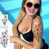 72 Sheets 3D Flowers Temporary Tattoos for Women Adult, Fake Tattoos Body Art Arm Sketch Tattoo Stickers for Women and Girls