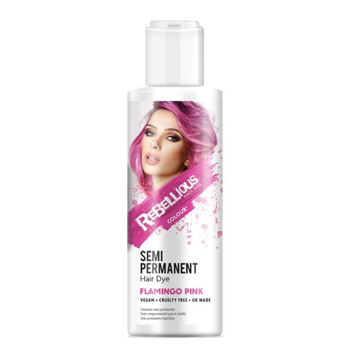 Rebellious Colours Vegan Semi Permanent Hair Dye Colour 70ml (Flamingo Pink)