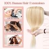 Hairro 100% Real Hair Extensions Clip in Remy Human Hair 16" 50g One-piece 5 Clips Long Straight Hair Extensions for Women Gift Wide Weft Soft Silky #6 Light Brown