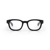 eyebobs Biff Unisex Premium Reading Glasses for Men and Women | Black front and temples with matte woodgrain finish - 00 | Non-Polarized Narrow Square Reader Glasses - 1.50 Magnification