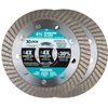 Makita E-07222 X-Lock 4-1/2" Turbo Rim Diamond Blade for Masonry Cutting, 2/pk