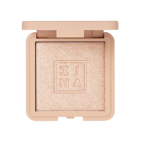 3INA The Highlighter 512 - Illuminating Powder - Soft, Luminous Look - Light, Silky Texture - Shimmering Veil Of Radiance - Blendable And High Pigmented Formula - Ideal For A Perfect Finish - 0.21 Oz