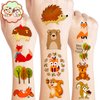Woodland Temporary Tattoos Birthday Party Supplies Decorations 96PCS Tattoos Stickers Super Cute Fall Party Favors Kids Girls Boys Gifts Classroom School Prizes Themed Christmas
