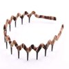 5PCS Zig Zag Wrapped Cloth Headband Plastic Sharks Tooth Hair Comb Hair Hoop Headwear Accessory for Lady Women