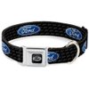 Buckle-Down Seatbelt Buckle Dog Collar - Ford Oval w/Text - 1" Wide - Fits 9-15" Neck - Small