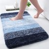 Arotive Microfiber Bathroom Rugs, Shaggy Soft and Absorbent Bath Rug, Non-Slip, Thick Plush Mat, Machine Washable Dry Mats for Bathroom, Tub Shower, 24" x 16", Blue
