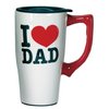 Spoontiques - Ceramic Travel Mugs - I Love Dad Cup - Hot or Cold Beverages - Gift for Coffee Lovers