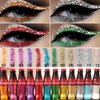 Magik 4-8 Pack Colorful GLITTER Liquid Eyeliner Set Matte Neon Waterproof (8 Pack(2 Ea), Red+Green+Silver+White)