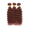Reddish Brown Bundles Human Hair Color 33 Loose Deep Curly Bundles Copper Red Brown Deep Wave Bundles 22 22 22 Inch Double Weft Brazilian Remy Hair Extensions Silky and Soft for Black Women