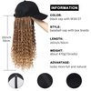 Goddess Box Braids Braiding Hair Baseball Cap Hat Wig Bohemian Curly Ends Box Braids Hat with Braided Hair Extensions for Black White Women Synthetic Braids Hat Wig with Hair Attached (20inch, M30/27)