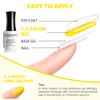 RARJSM Gel Nail Polish, 15ML Lemon Yellow Nail Polish Summer Colors Nails Gel Soak Off UV LED Gel Nail Art Manicure Salon DIY at Home