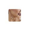 Octwine Women Tassels Nose Rings Earrings Chain Hoops Earrings Chain Fake Nose Ring Chain Non Piercing Nose Rings Earrings to Dangle Halloween Earring for Women (Gold Sequin)