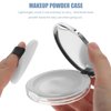 Beaupretty 2PCS Empty Powder Compact Plastic DIY Makeup Loose Powder Case with Puff and Elasticated Net Sifter for Travel Outside Home