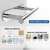 Ruacq Self Adhesive Toilet Paper Holder Polished Double Post Pivoting Tissue Holders Roll Holder Hangers Bathroom Tissue Roll Holder SUS 304 Stainless Steel Modern Wall Mounted or Self-Adhesive