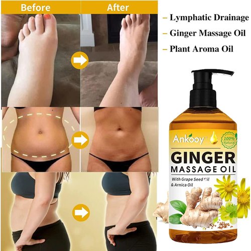 3 Pack Massage Oil for Massage Therapy with Massage Roller Ball,Ginger Oil Lymphatic Drainage &Arnica Sore Muscle Oil &Lavender Relaxing Massage Oils-Spa Massage Kit Valentines Day Gifts for Men Women