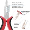 BLUPLE Hair Extensions Pliers 3-Hole Hair Pliers for Micro Nano Ring Hair Extensions Opener and Removal,Needle Nose Pliers with 3 Holes Serrated Jaws Mini Plier 1pc