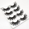 Losha 25mm Lashes Big Fluffy False Eyelashes 3D Dramatic Long Volume Faux Mink Lashes Pack 4 Pairs
