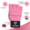 WYOX Boxing Hand Wraps Gel Knuckle Padded Inner Elastic Quick Wraps Fist Protection Boxing Gloves for Women Men Wrist Wrap MMA Muay Thai Training Handwraps (Pink, L-XL)