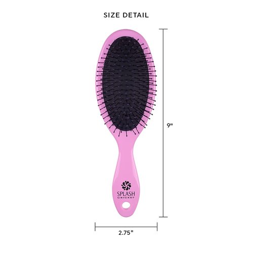Cricket Splash Detangling Hair Brush for Wet, Dry Hair Detangler Shower Brush for All Hair Types, Perfectly Pink
