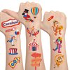 336Pcs(24 Sheets) Circus Temporary Tattoos for Kids - 112 Styles | Carnival Circus Fake Tattoo Stickers, Carnival Circus Theme Party Decorations Party Favors Goodie Bags Stuffers Party Supplies