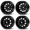 OGRC 4PCS Aluminum 1.9 Inch Beadlock Wheels Negative Offset Wheel Rims for TRX4 TRX6 SCX10 I II III 90046 AXI03007 Redcat GEN7 GEN8 RC4WD D90 1/10 RC Crawler - 12mm Hex (Black)