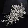 JWICOS Bride Wedding Hair Comb Crystal Hair Pieces Bridal Pearl Side Comb Wedding Hair Accessories for Women and Girls