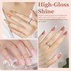 modelones Gel Nail Polish 6 Colors Easter Transparent Jelly Milky White Sheer Pink Neutral Nude Gel Polish Nail Soak off Nail Polish French Nail Art Manicure DIY Home Salon Gifts for Women