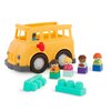 Battat – School Bus – 8Pc Construction Set – 5 Figures & 2 Blocks – Build-On Vehicle – 12 Months + – Locbloc® School Bus