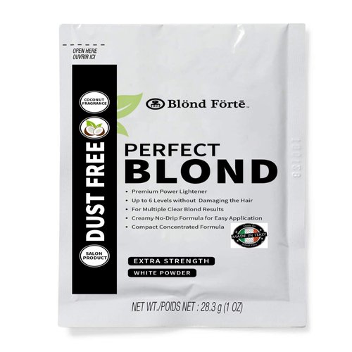 Perfect Blond 2 Pack 30 Gram /1 Oz Hair Toner Lightener Bleach For Dark Hair – Made in Italy by Blond Forte (White Lightening Powder)