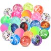Hxezoc 24 Pcs Bouncy Balls for Kids, 32mm 6 Styles Rubber Bounce Balls Bulk for Party Favors, Goodie Bag Fillers, Easter Gift Bag Stuffers, Basket Stuffers, Classroom Prizes