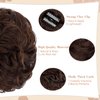 Leterly Messy Bun Hair Piece, Claw Clip Hair Bun Hairpieces Thick Updo Scrunchies Ponytail Hair Extensions Synthetic for Women Medium Brown