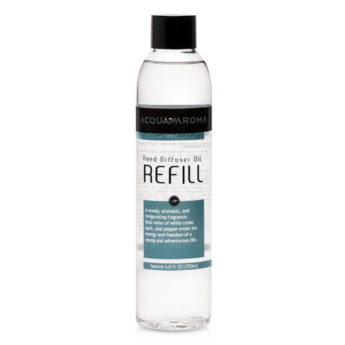Acqua Aroma Summit (Sandal and Cedarwood) Reed Diffuser Oil Refill 6.8 FL OZ (200ml) Contains Essencial Oils