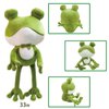 TZMAPU Soft Big Head Frog Plush Toy, Long Legged Frog Plush Pillow, Cute Wacky Green Plush Stuffed Animal,Dolls Suitable for Gift Giving (Green-33in)