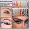 QIUFSSE 3PCS Blue Eyeliner Pencil Waterproof Eyeliner Pen Retractable Colorful Eyeliner Easy to Use Eyeliner Pen for Women,Pro Delineador De Ojos A Prueba de Agua（Dark Blue Shine）